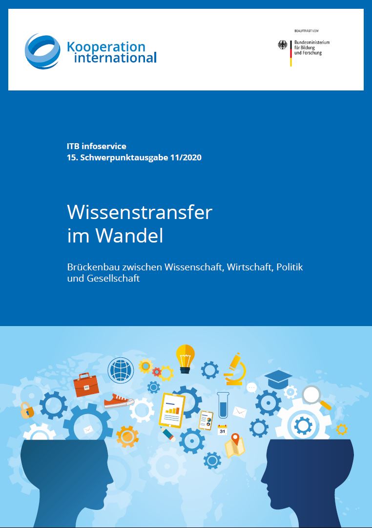 Titelseite der 15. Schwerpunktausgabe des ITB infoservice zum Thema Wissenstransfer im Wandel.