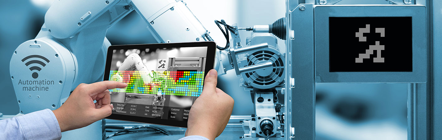 Industrie 4.0: Steuerung industrieller Produktionsanlage über ein Tablet
