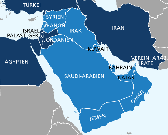 Karte Arabische Halbinsel Kooperation International