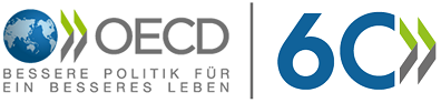 OECD-Logo 60 Jahre mit deutschem Motto