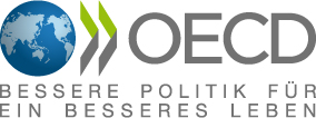 Logo OECD mit Motto „Bessere Politik für ein besseres Leben"