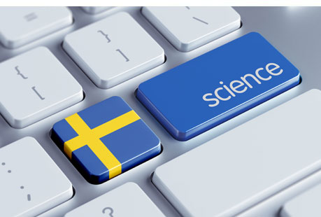 Computertastatur mit Taste „Wissenschaft" und Flagge von Schweden - © Adobe Stock / xtock 