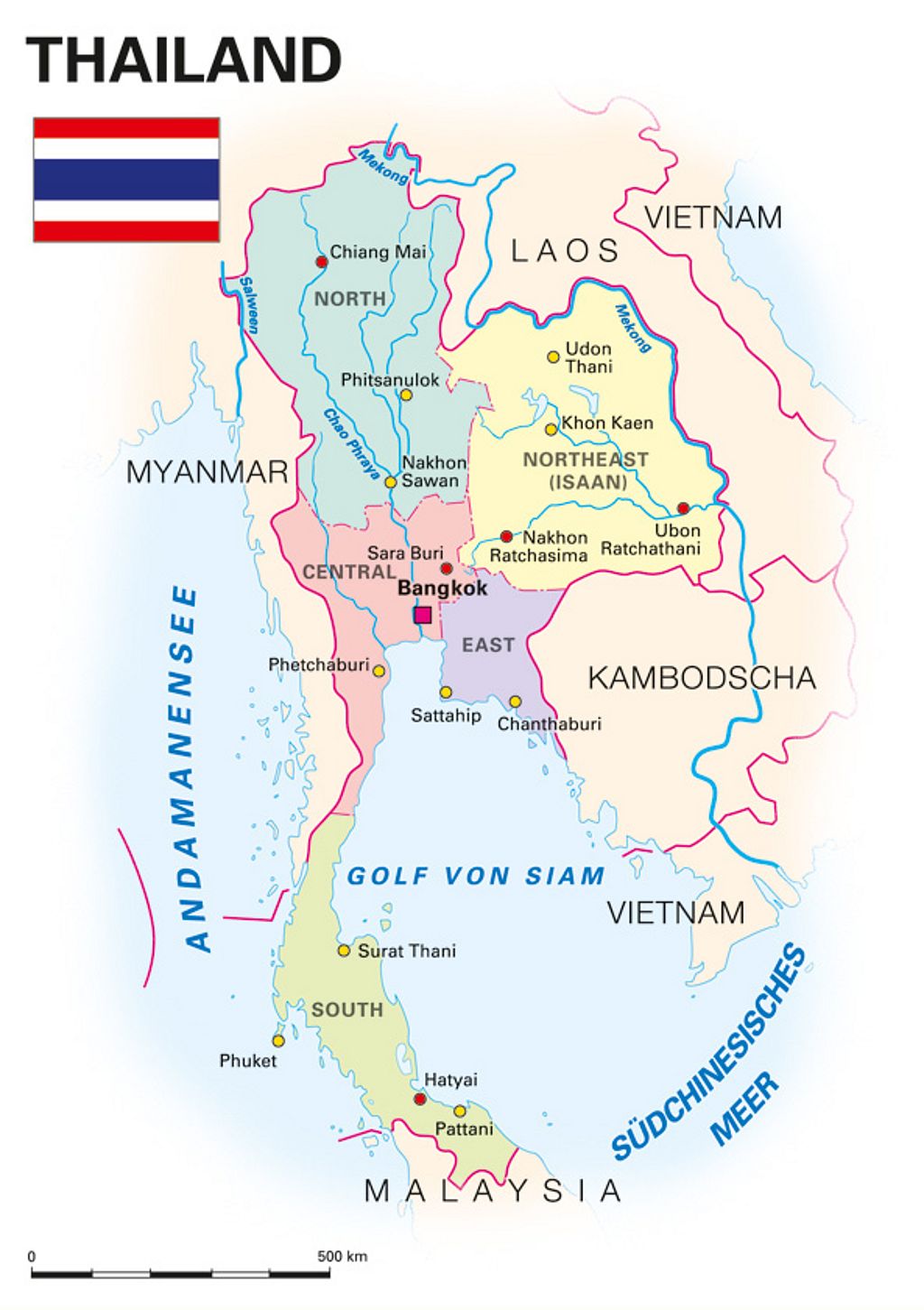 Таиланд карта