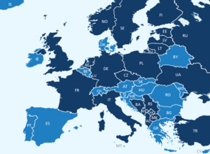 Europa-Karte Kooperation International (auf Klick vergrößern)